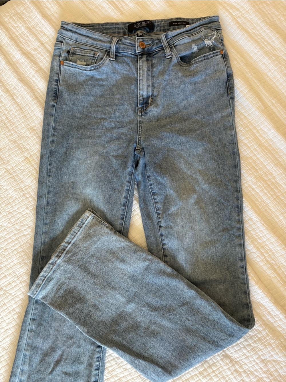Judy Blue JB88289-L Slim Bootcut Jeans Light Wash Women’s 11/30 Stretch Denim